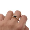 Кольца кластера Элегантный черный 5 мм Овальный камень ободок в форме капли Одиночное тонкое изящное милое кольцо для девочек и женщин 20212628