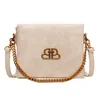 2023 New Tofu Block Small Square Bag Soft Leather Chain Underarm High Quality Solid Color One Shoulder Crossbody