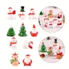 Figurines décoratives en résine, ensemble d'ornements de noël, pendentif Miniature, cadeaux parfaits pour les enfants, créer des jardins féeriques, des maisons de jouets, 10 pièces