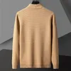 Finta pelle da uomo Giacca in maglia con cerniera da uomo alla moda di fascia alta primavera e autunno squisito ricamo tinta unita maglione casual cardigan cappotto 231012