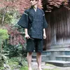 Sommer-Kimono-Pyjama-Set aus 95 % Baumwolle im japanischen Stil für Herren, kurzärmelig, Schlaf-Lounge-Nachtwäsche, Herren-Kimono Yukata A52511 T19101281G