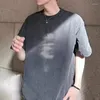 メンズTシャツアメリカンレトロポートレートプリント短袖Tシャツの夏因果ゆるいハイストリート小さなネックラインTシャツ男性服