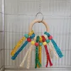 Other Bird Supplies Parrot Toys Medium Parrots Conure Bite Colorful Cage Accessories Fan-Shaped Design For Cockatiels Parakeets Budgies