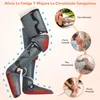 Masseurs de jambes Masseur de compression d'air pour les jambes chauffé pour les pieds et les genoux favorisent la circulation sanguine et soulagent la douleur dans les jambes, les pieds et les genoux 231031