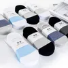 Sports Socks 5 par Män Kort andningsbar bambu Fiber Ankle Boat Cotton Sport Nonslip Silikon Invisible Casual 231012