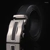 Ceintures 3.5cm Ceinture en cuir pour hommes Alliage Boucle automatique Business Loisirs Designer pour hommes Jeans