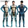 Costume à thème Zawaland Animal Come avec queue Halloween Cosplay Petsuit pour homme Entrejambe Carnaval Catsuit Vacances Zentai Body Outfit T231013