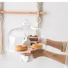 Teller Nordic Obstteller Glasabdeckung Kuchentablett Null Haushaltsgeschirr Weiße Keramik Hochzeit Dessert Aufbewahrung