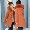 Женские пуховые парки 2023, пальто, зимняя модная многофункциональная куртка на молнии и стильная парка с меховым воротником на талии 231012