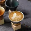 Tasses Tasse à café en céramique Vintage gobelet glaçage rouille thé lait bière avec manche en bois tasse d'eau de style japonais verres de bureau à domicile 231013