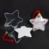 Sublimação bola de natal bola de plástico plana inserção de mdf espaços em branco para impressão personalizada decoração de árvore de natal por oceano