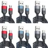 3A Fast Quick Charger cables Aluminum Alloy 1m 2m USB Type c Micro Braided Data Cable Cord For Samsung S23 S20 Note20 Tablet Xiaomi LG