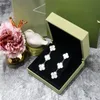 Marchio di moda 4/quadrifoglio classico tre fiori conchiglia agata cleef orecchini di design in oro di alta qualità per gioielli da donna