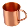 Tasses Café Bière Lait Tasse D'eau Home Bar Drinkware Cool Pur Cuivre Moscou Mule Tasse Solide Lisse Sans Doublure Intérieure Pour Cocktail 231013