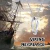 Chokers Vnox Trendy Norse Viking Necklaces for Men Stainless Steel Mobius Round Pendant Collar Male Gift Jewelry 231013