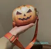 Evening Bags Halloween Funny Pumpkin Small Shoulder Bag Personalized Creative Wide Belt Cute Crossbody For Women