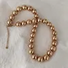 Collier ras du cou en perles pour femmes, grande boule, sphère, déclaration courte, épais, minimaliste, Punk, Cool, bijoux en 2023