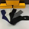 Chaussettes de luxe de styliste pour hommes et femmes, chaussettes de marque Vintage avec lettres imprimées, chaussettes d'automne et d'hiver, boîte cadeau