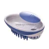 Dog Grooming Pet 2 In 1 Bath Groom Brush Cat Mas Brushes Removes Loose Hair Comb Shower Scrubber Shampoo Dispenser Tools Dr Homefavor Dhah3