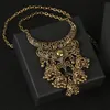 Wedding Jewelry Sets Luxury Retro Indian Set EarringNecklace Bijoux Hangers Ethnic Carved Jhumka Earrings 231013