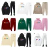 chaud 2023 Hommes T-shirts TRAPSTAR Survêtements lettre Sweats à capuche imprimés Sportswear Hommes vêtements d'hiver Chaud Deux Pièces Ensemble Sweat-Shirt Lâche Pantalon de Jogging 18 couleurs