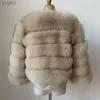 Women's Fur Faux Fur KEJINYUAN Winter Woman Real Fox Fur Coat Women's Coats Natural Jackets Warm Leather Vest 2022L231013