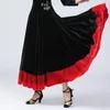 Jupe de flamenco en velours pour femmes, tenue de scène, longue, Costume de danse classique, robe de corrida espagnole, vêtements européens, 2023