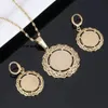 Wedding Jewelry Sets Ethiopian Gold Color Coin Necklace Pendant Earrings Habesha Wedding Eritrea Africa Jewelry Set 231013