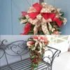 Decorative Flowers 60cm Christmas Upside Down Hanging Tree Home Doer Decoration Party Wedding Garland Xmas Windows Ornaments Wreath Navidad