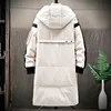 Men's Down Parkas Warm Thick Men White Duck Jacket Hooded Puffer Jackets Coat Winter Male Casual Long Parka Overcoat Outdoor Multipocket 231013