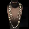 Luxus niedrigste Damen Damen Punk Böhmen zwei Schichten Laterne lange Perlen Kette Halskette Pullover Halsketten Pullover Ketten