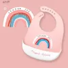 Bibs Burp Cloths Soft Silicone Baby Bibs Boys Girls Stuff Waterproof Bib Feeding Infant Newborn Cartoon Aprons Toddlers Bibs Burp Cloths BandanaL231108