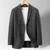 Blazer Masculino De Couro Falso De Alta Qualidade Versão Coreana Tendência Elegante Moda Simples Negócios Casual Festa Melhor Homem Cavalheiro Terno Jaqueta J231014