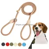 Coleiras de cachorro trelas de nylon duable p-chain treinamento trela forte resistente pet andando corda de chumbo para médio grande e pequeno homefavor dhkvs