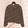 Autumn Winter Wool Coats Full Letter Print Cardigan Fashion Designer Hoodies Wool Blend Kort stiljacka Två storlek slitage