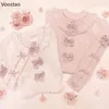 Women's Sweaters Lolita Knitted Pullover Cute Sweet Bow Plush Oversleeve Knitwear Tops Girls Spring Autumn Kawaii Pink Detachable Sleeve