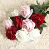 Fleurs décoratives 10 pièces velours Rose Simulation fleur plante bonsaï décoration de mariage INS vent