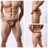 Heren Ondergoed Onderbroek Sexy Licht Zacht Ademend Luipaard Print T Vormige Mannelijke Bikini Slips Man Thongs En G Strings291O