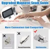 Magnetic Seam Guide BuddySew Magnetic Seam Guide for Sewing Machine Upgrade Third Generation Multifucntional Straight Line Hems Sewing Ruler Universal Sewing