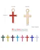 Charms Cottvo30Pcs/Lot DIY Bracelet Necklace Parts Religious Faith Mix Color Mini Tiny Cross Jewelry Making Accessories