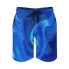 Shorts pour hommes Bleu Liquid Board Summer Abstract Print Casual Pantalons courts Hommes Surf Séchage rapide Maillot de bain personnalisé