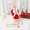 Juldekorationer Electric Santa Claus Climbing Rope Ladder With Music Musical Toys For Tree Home Decor Gifts Boys and Girls 231013