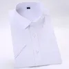 Camicie eleganti da uomo Camicia estiva taglie forti a maniche corte Tasca singola applicata Standard-fit Business Formale Casual Bianco S-8XL