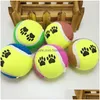 Cão brinquedos mastiga bolas de tênis pet filhote de cachorro jogar bola treinamento borracha para pequenos cães médios grandes ao ar livre indoor jogando 6.5cm homefavor dhifh