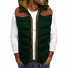 MENS Västar Autumn Winter Mens Down Vest Casual Waistcoat ärmlösa jackor Male Hooded Vest Outwear Warm Coat Zipper Hooded Jacket Vest 231013