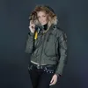 Дизайнерские женские пуховые парки мужские с меховым капюшоном-бомбером с чистым воротником-стойкой Куртка с пухом Doudoune Femme Куртка для мужчин Армейская меховая одежда Теплые пальто