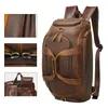 Sacs polochons en vedette sac de voyage en cuir véritable pour hommes 4 utilisation sac à dos multifonction mâle sacoche pour ordinateur portable unique hommes épaule