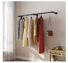 Cabides Industrial Feng Shui Pipe Hanger Ferro Arte na Parede Loja de Roupas Prateleira Pendurada Rack Atacado