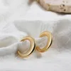 Boucles d'oreilles tendance pour femmes, couleur or, cornes de lune, cercle géométrique, breloque, bijoux cadeaux, 2023