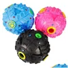 Dog Toys Chews Pet Puppy Sound Ball Leakage Food Toy Cat Squeaky Squeaker Supplies Play Drop Delivery Home Garden Dh0Pu